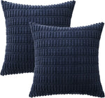 Throw Pillow Cover Pair Textured Chenille Machine Washable