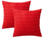 Throw Pillow Cover Pair Textured Chenille Machine Washable