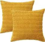 Throw Pillow Cover Pair Textured Chenille Machine Washable