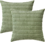 Throw Pillow Cover Pair Textured Chenille Machine Washable