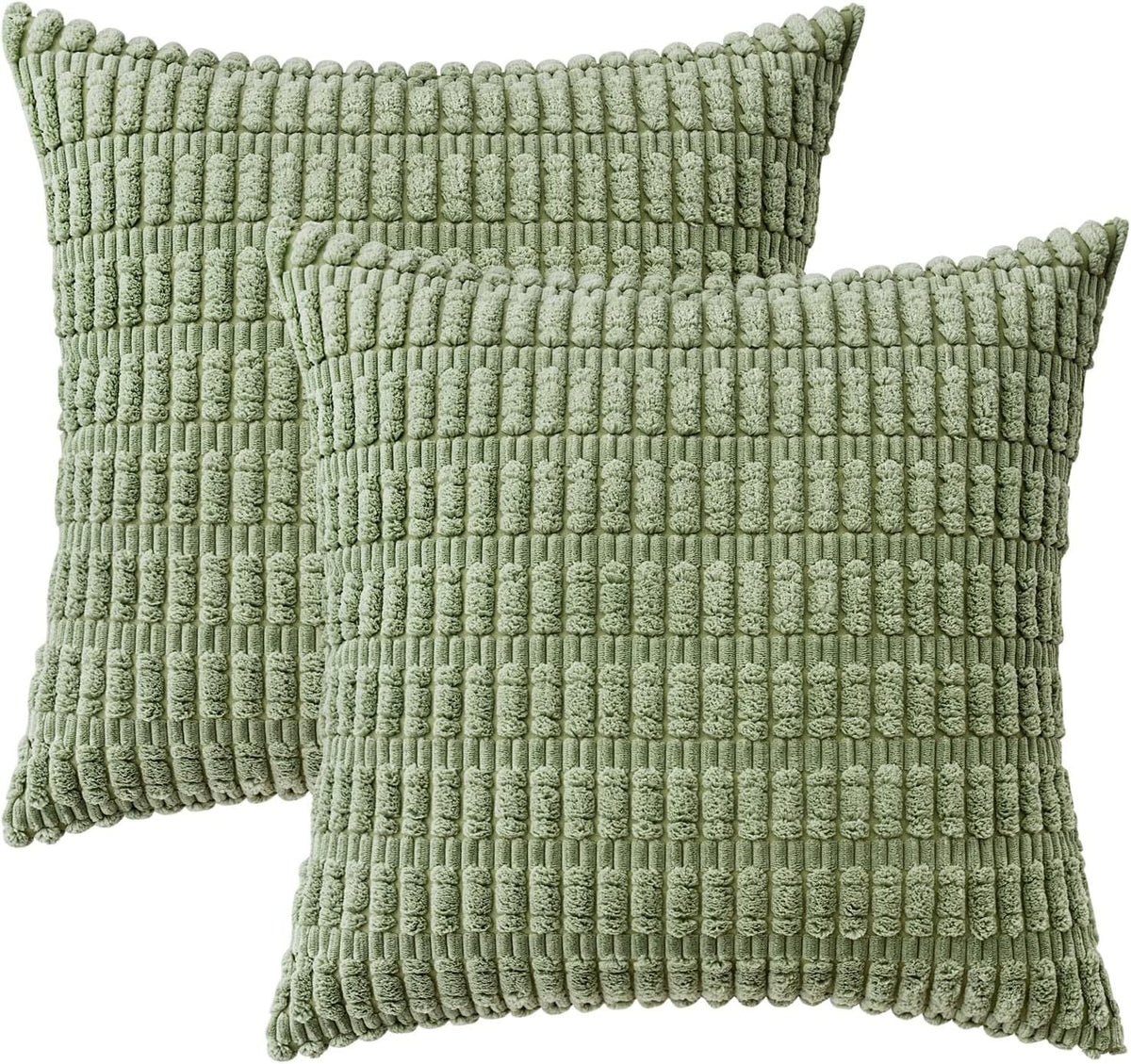Throw Pillow Cover Pair Textured Chenille Machine Washable