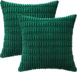 Throw Pillow Cover Pair Textured Chenille Machine Washable