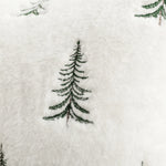 Throw Pillow Cover Plush Faux Fur Embroidered Evergreen Pattern