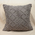 Throw Pillow Cover Plush Sherpa Geometric Tufting