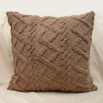 Throw Pillow Cover Plush Sherpa Geometric Tufting