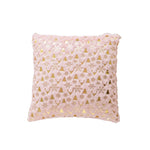 Throw Pillow Cover Plush Velvet Gold Foil Hidden Zipper