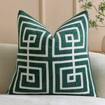 Throw Pillow Cover Raised Chenille Cotton-Linen Concealed Zipper