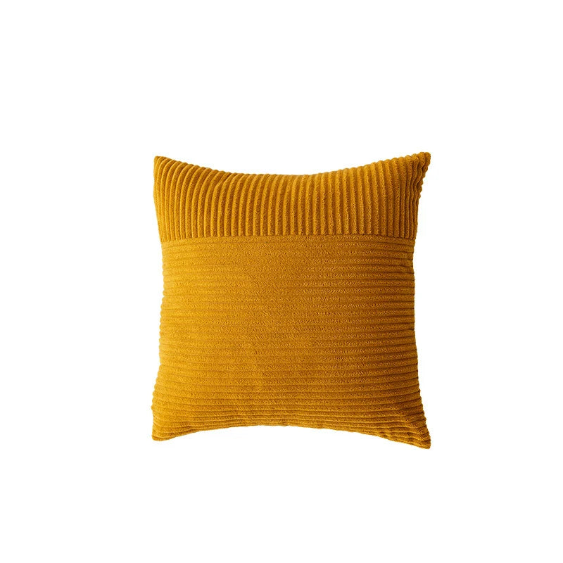 Throw Pillow Cover Ribbed Chenille Removable & Machine Washable