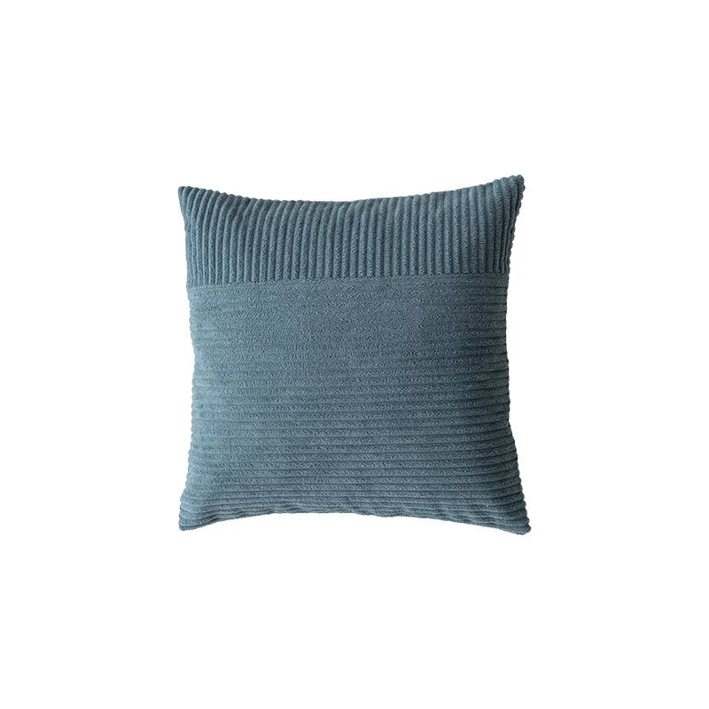 Throw Pillow Cover Ribbed Chenille Removable & Machine Washable