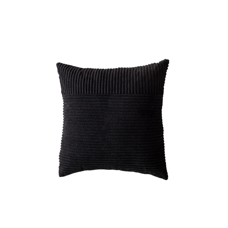 Throw Pillow Cover Ribbed Chenille Removable & Machine Washable