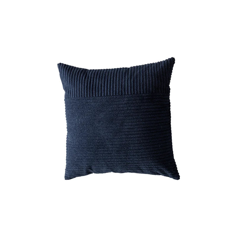 Throw Pillow Cover Ribbed Chenille Removable & Machine Washable