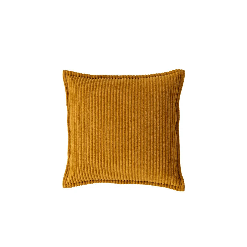 Throw Pillow Cover Ribbed Corduroy Concealed Zipper