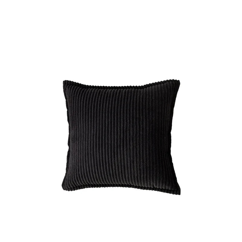 Throw Pillow Cover Ribbed Corduroy Concealed Zipper