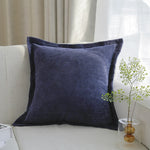 Throw Pillow Cover Ribbed Corduroy Hidden Zipper Machine Washable