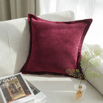 Throw Pillow Cover Ribbed Corduroy Hidden Zipper Machine Washable