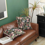 Throw Pillow Cover Tapestry Patchwork Pom-Pom Tassels Hidden Zipper