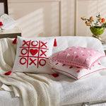 Throw Pillow Cover Tufted Chenille & Tassels Machine Washable