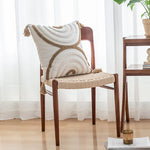 Throw Pillow Cover Tufted Half-Round & Tassel Corners