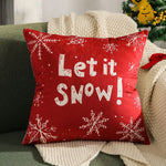 Throw Pillow Cover Velvet Screenprint Hidden Zipper Machine Washable