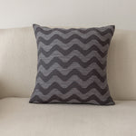 Throw Pillow Cover Woven Chevron Raised Zigzag Hidden Zipper