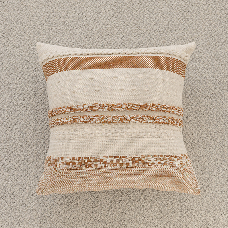 Throw Pillow Cover Woven Houndstooth Concealed Zipper