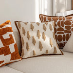 Throw Pillow Cover Woven Houndstooth Concealed Zipper