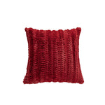 Throw Pillow Cover Woven Plaid Cotton-Linen Hidden Zipper