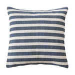 Throw Pillow Cover Woven Ribbed Stripe Cotton Blend
