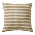 Throw Pillow Cover Woven Ribbed Stripe Cotton Blend
