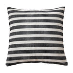 Throw Pillow Cover Woven Ribbed Stripe Cotton Blend