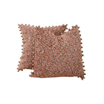 Throw Pillow Covers Bouclé Texture & Pom-Pom Trim