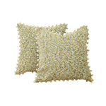 Throw Pillow Covers Bouclé Texture & Pom-Pom Trim
