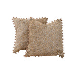 Throw Pillow Covers Bouclé Texture & Pom-Pom Trim