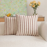 Throw Pillow Covers Striped Handwoven Cotton Set of 2