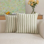 Throw Pillow Covers Striped Handwoven Cotton Set of 2