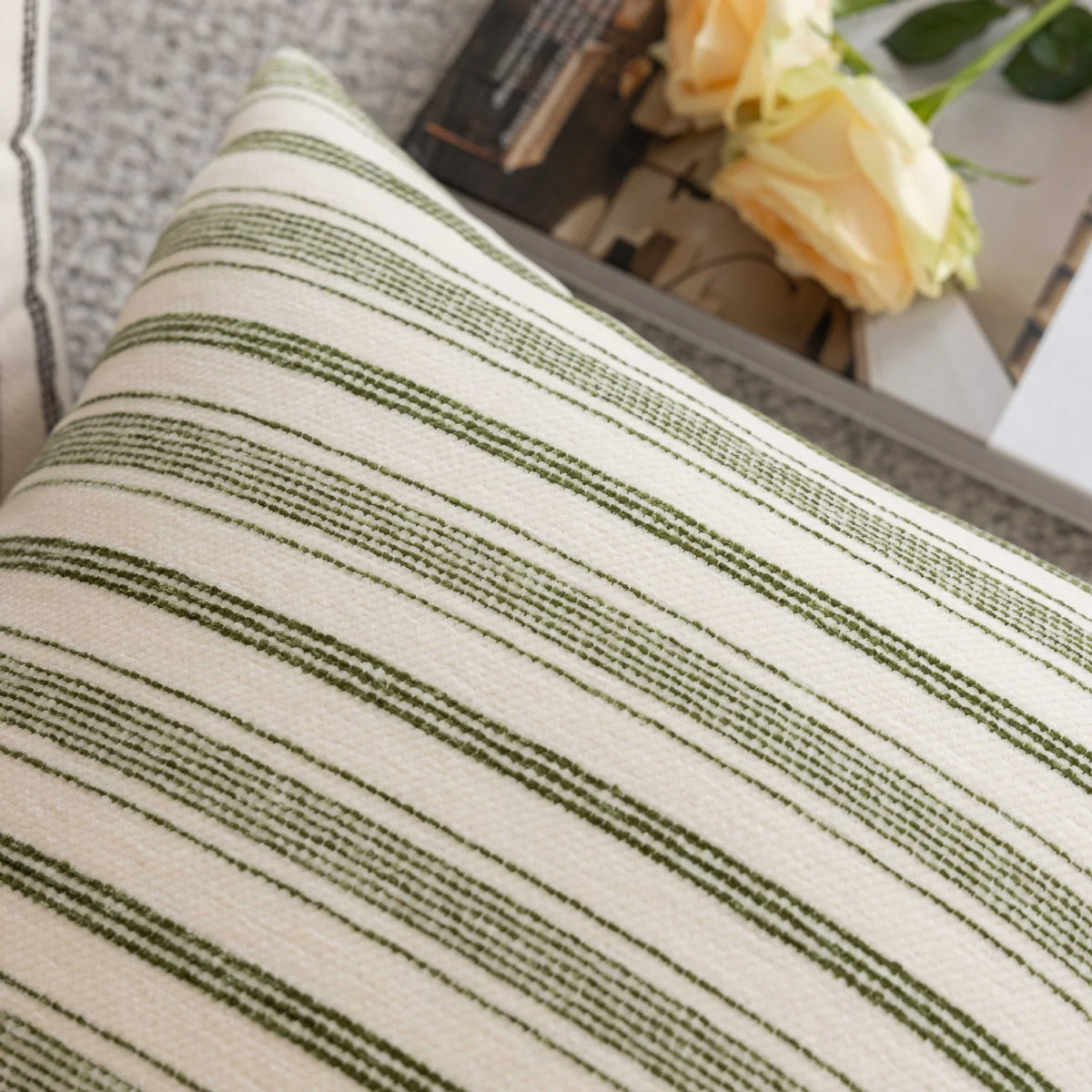 Throw Pillow Covers Striped Handwoven Cotton Set of 2