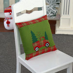 Throw Pillow Embroidered Vintage Truck Durable Fabric