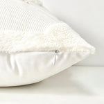 Throw Pillow Faux-Fur Gold-Thread Snowflake Machine Washable
