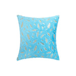 Throw Pillow Faux Fur Metallic Feather Accents Removable Cover