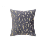 Throw Pillow Faux Fur Metallic Feather Accents Removable Cover