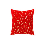 Throw Pillow Faux Fur Metallic Feather Accents Removable Cover