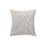 Throw Pillow Faux Fur Metallic Feather Accents Removable Cover