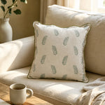 Throw Pillow Floral Print Removable Cover & Hypoallergenic Fill