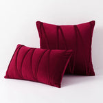 Throw Pillow Geometric Pleat Velour Removable Washable Cover