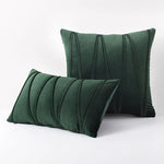 Throw Pillow Geometric Pleat Velour Removable Washable Cover