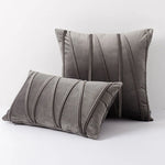 Throw Pillow Geometric Pleat Velour Removable Washable Cover