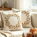 Throw Pillow Hand Embroidered Pom Accents Removable Cover