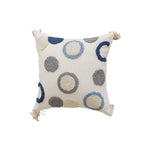 Throw Pillow Hand-Tufted Cotton-Blend Removable Cover