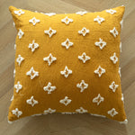 Throw Pillow Handcrafted Pom-Pom Tufted & Tassel Corners