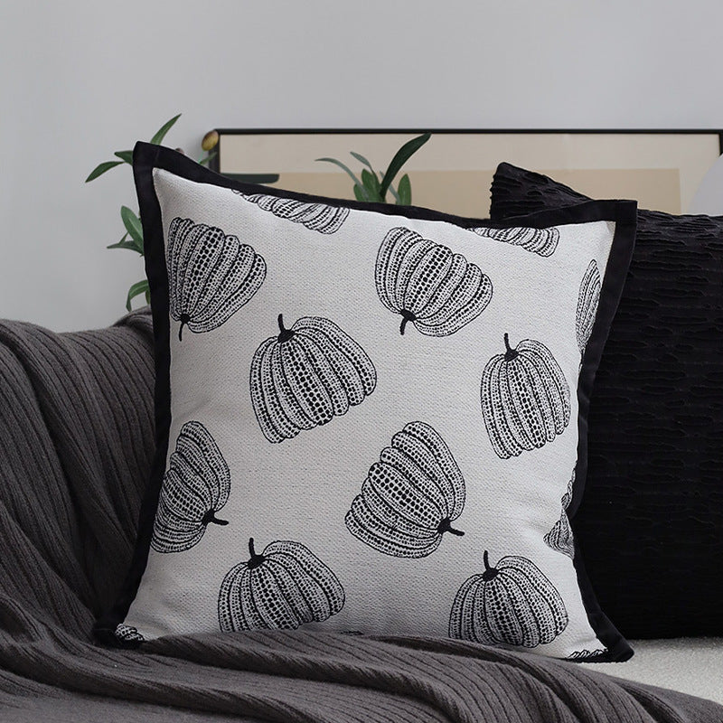 Throw Pillow Jacquard Tree Motif Removable Cover